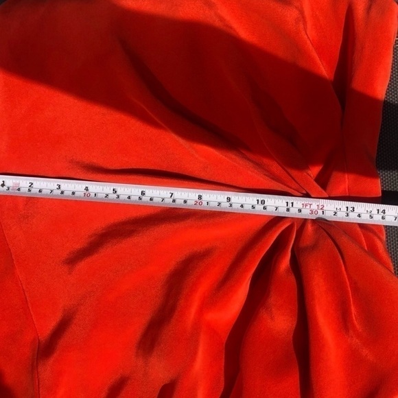 DENNIS Merotto orange dress sz 4 sleeveless mini - Picture 6 of 7